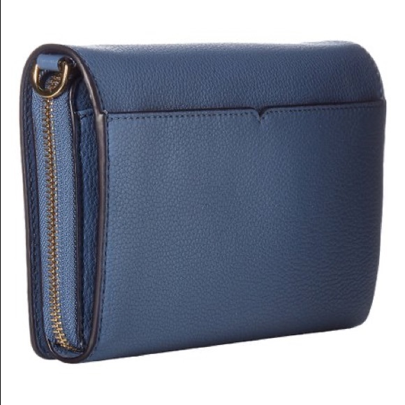 TORY BURCH Wallis Blue Leather Harper Cros… - Picture 2 of 12